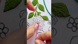 easy neck hand embroidery design handembroidery embroiderystitches embroidery [upl. by Uon262]