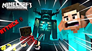 EPIC FIGHT WITH WARDEN 🔥l MINECRAFT GAMEPLAY 21 [upl. by Betsey]