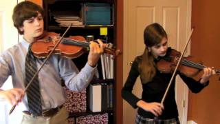 Bach Minuet 1 Violin Duet from Suzuki Violin Book Volume 1 [upl. by Eradis]