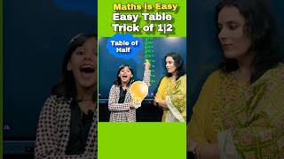 Easy Table Trick 🔥  Table of Half vedicmaths shorts trending viral maths ytshort [upl. by Acinet161]