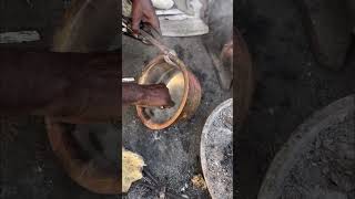 Unique Trick of Clean Brass Utensils shorts [upl. by Zeb]