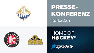 15112024  Pressekonferenz  EHC Klostersee vs ERSC Amberg [upl. by Eleahcim]