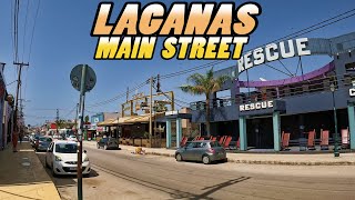 LAGANAS Main Street  Zakynthos  Greece 4k [upl. by Hamel596]