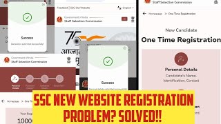 SSC New Website Registration ProblemSolved sscsscnewwebsitesscselectionpostsscdvsscgovin [upl. by Amyas341]