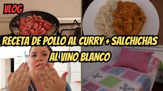 RECETA DE POLLO AL CURRY  SALCHICHAS AL VINO BLANCO [upl. by Arihas450]