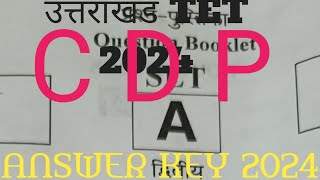 Utet CDP Answer key SetA 2024 [upl. by Assiralc603]