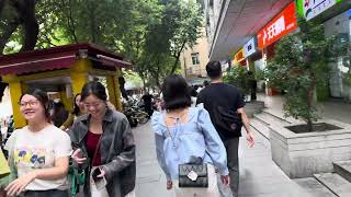 公園前的廣州北京路附近步行街Pedestrian street near Guangzhou Beijing Road in front of the park [upl. by Kosel]