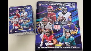 2023 Panini NFL Sticker amp Card Collection Box Break and Album Review [upl. by Vachell]