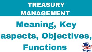 Treasury Management Meaning key aspects objectives functions  B com mcom BBA mba [upl. by Raimund]