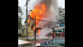 Fully involved house fire [upl. by Ahsitauq]