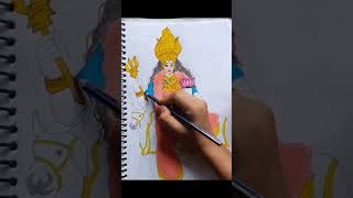 Dim ta dim tana Maa Shailputri drawing❣️shorts viral visualart creative satisfying [upl. by Giarla73]