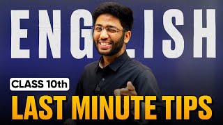 Class 10th English LAST MINUTE TIPS   Konsa Section Pehle Kare  Time Management [upl. by Anifur]