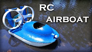 RC Airboat with a Water Cannon [upl. by Einnol872]