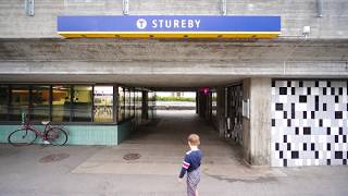 Sweden Stockholm Stureby subway station SMW elevator  going up [upl. by Raul137]