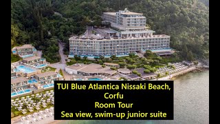 TUI Blue Atlantica Nissaki Beach Junior Suite Room Tour and Walk to Buffet [upl. by Antin]