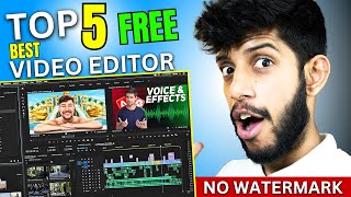 Top 5 Best FREE 🔥 Video Editing Softwares ⚡ 2024 Basic to Advance For YouTube Videos  PC amp LAPTOP [upl. by Ainatnas]