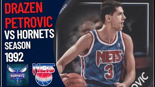 Dražen Petrović VS Charlotte Hornets  1992 [upl. by Llekcir402]