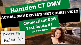 ACTUAL DRIVERS TEST Hamden CT DMV Route 1 Behind Wheel Drivers Training Education Connecticut [upl. by Suk]