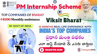 PM Internship Scheme In Telugu  How To Apply Online [upl. by Prud]