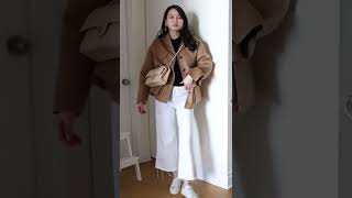 Styling toteme brown army jacket 5 ways shorts springfashion toteme [upl. by Noyahs]