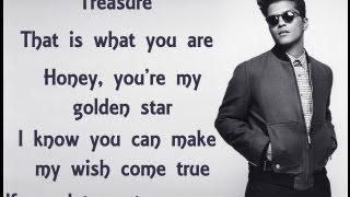 Treasure  Bruno Mars Lyric Video [upl. by Leirrad]