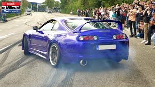 Modified Cars leaving Car Show  800HP Skyline TopSecret Supra GT500 AE86 R32 Pandem [upl. by Kane]