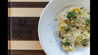 Chef John Surla cooking California Squab Agnolotti with a Sage Nage Sauce [upl. by Janifer]