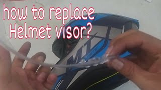 how to replace helmet visor in MT Revenge 2 [upl. by Lairret732]