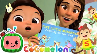 Nina and The Five Little Monkeys  Ninas Familia  CoComelon Nursery Rhymes amp Kids Songs [upl. by Gabrielli]