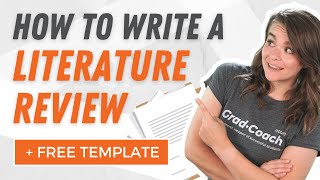 How To Write A Literature Review In 2024 Including AI Tools  FREE TEMPLATE  Examples [upl. by Atela]