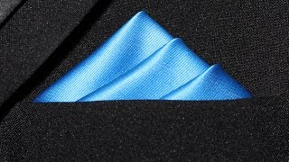 How To Fold a Pocket Square  Three Stairs Fold [upl. by Amethist]