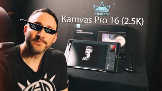 Huion Kamvas Pro 16 25k  perfect portable pen display companion Unboxing amp drawsculpt demos [upl. by Galanti]