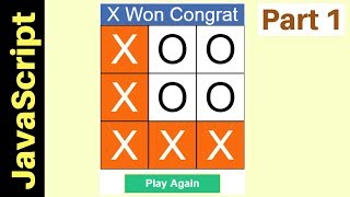 JavaScript  How To Make Tic Tac Toe Game In JS  with source code  Part 12 [upl. by Stander]