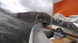 Sailing 10 foot Parkercraft  Lake Pearson  New Zealand [upl. by Zanlog]