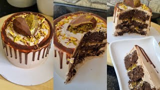 Viral Kunafa Chocolate Cake😍🎂Cake Recipe MalayalamSanusWorldviraltrendingtrendingcakerecipe [upl. by Punke]