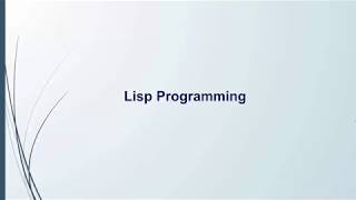 02  Crash Course in Lisp Programming in Hindi [upl. by Megen]