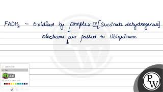 In the ETS FADH2 donates its electrons to 1 Complex I 2 Complex II 3 Complex III 4 Comp [upl. by Wayolle234]