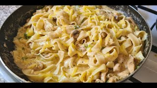 Chicken Alfredo Pasta with mushroom [upl. by Yeneffit]