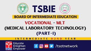 TSBIE  Vocational 2nd Year – MLT Medical Laboratory Technology Part1  Intermediate  TSAT [upl. by Yenittirb]