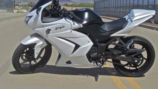 Custom White 2009 Kawasaki Ninja 250r [upl. by Aisatsana790]