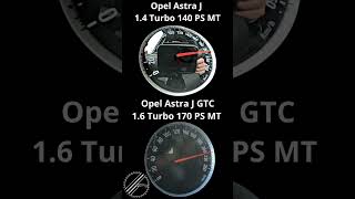 Opel Astra J GTC 16 Turbo 170 PS vs Opel Astra J 14 Turbo 140 PS Topspeed Comparison [upl. by Otokam]