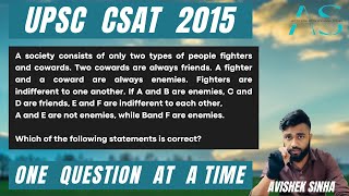 A society consists of only two types of people fighters and cowards  UPSC CSAT 2015 PYQ [upl. by Ecinaj]