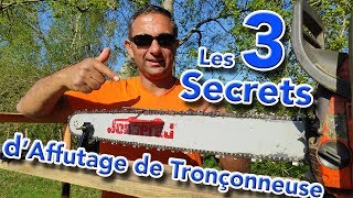 3 Secrets pour Affuter FACILEMENT sa chaine de Tronçonneuse [upl. by Anikahs]