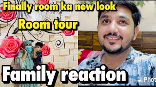 Finally room ka new look  room tour  family reaction  babar akbar vlog [upl. by Ateekal]