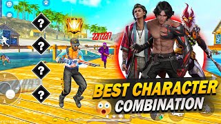 Top 3 Secret Best Character Combination 😱 For Free Fire BR Ranked amp CS Ranked FF Best Combination [upl. by Ronyam]