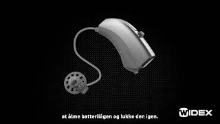 Tænd og sluk af batteridrevet høreapparat BTE og RIC  Widex hearing aids [upl. by Iorgo]