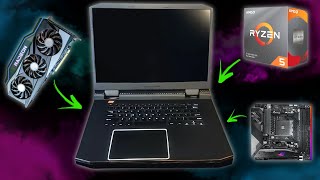 DIY Gaming Laptop with a Whole DESKTOP PC Stuffed Inside [upl. by Hosfmann]