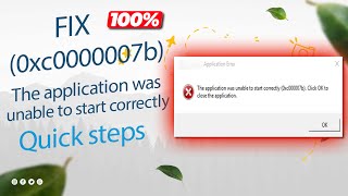 How To Fix The application was unable to start correctly 0xc0000007b in Tamil [upl. by Sidra68]