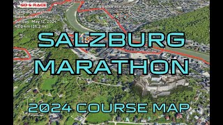 Salzburg Marathon 2024 fly over the marathon course Video of the race path [upl. by Burt]