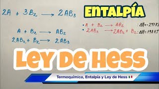 Ley de HESS y ENTALPÍA paso a paso [upl. by Fraase]